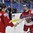 PLYMOUTH, MICHIGAN - APRIL 4: Swtzerland's Livia Altmann #22 and Czech REpublic's Alena Polenska #9 shake hands following a team Czech Republic win by a score of 4-2 during relegation round action at the 2017 IIHF Ice Hockey Women's World Championship. (Photo by Minas Panagiotakis/HHOF-IIHF Images)

